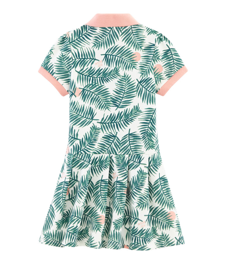 Robe enfant fille blanc/multicouleur