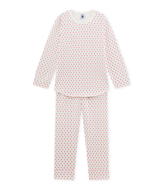 Pyjama fille imprimé blanc LAIT/blanc MULTICO