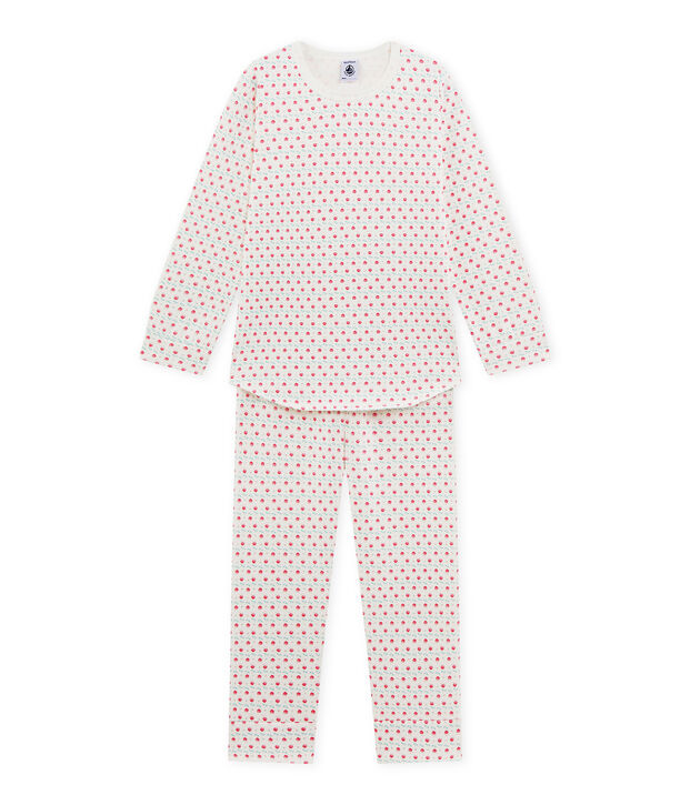 Pyjama fille imprim&eacute; blanc/multicouleur