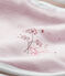 Gevoerd slabbetje voor babymeisjes roze VIENNE/wit ECUME