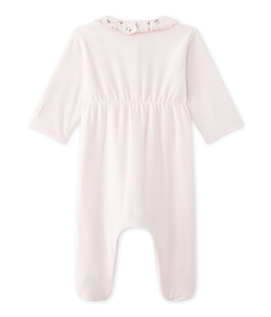 Dors bien bébé fille en velours rose VIENNE