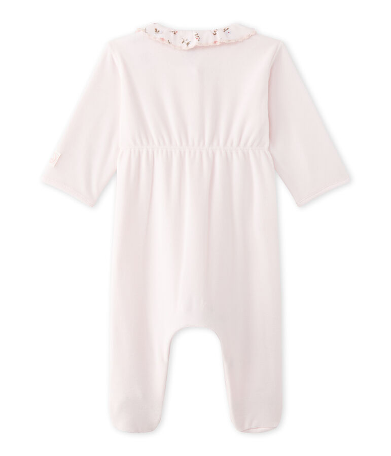 Fluwelen pyjama voor babymeisjes roze VIENNE