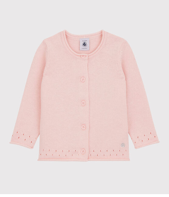 Cardigan van tricot baby. roze MINOIS