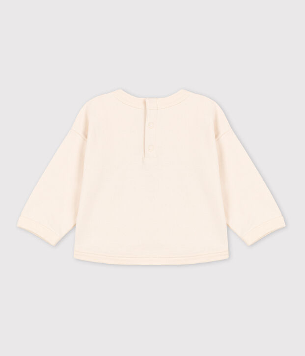 Katoenen sweatshirt voor baby's ecru