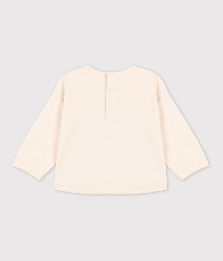 Sweatshirt b&eacute;b&eacute; en coton &eacute;cru