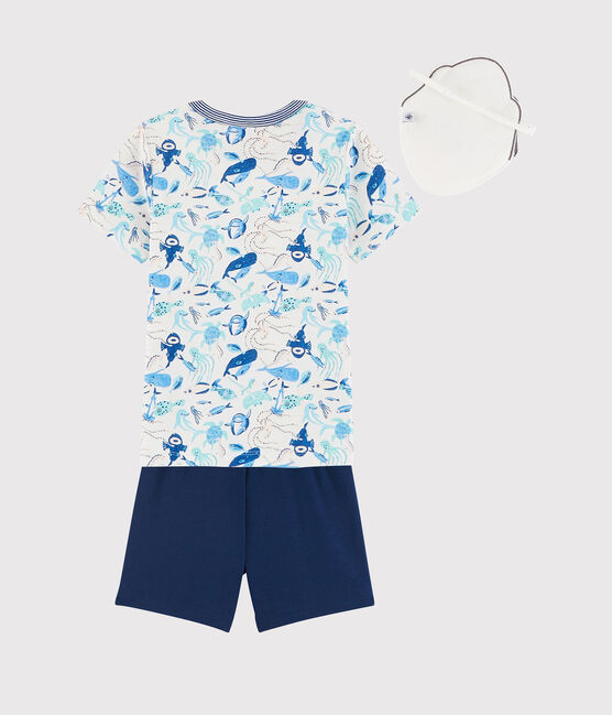 Pyjacourt déguisement requin en coton enfant blanc MARSHMALLOW/blanc MULTICO