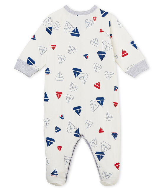 Dors bien bébé garçon en tubique blanc MARSHMALLOW/blanc MULTICO