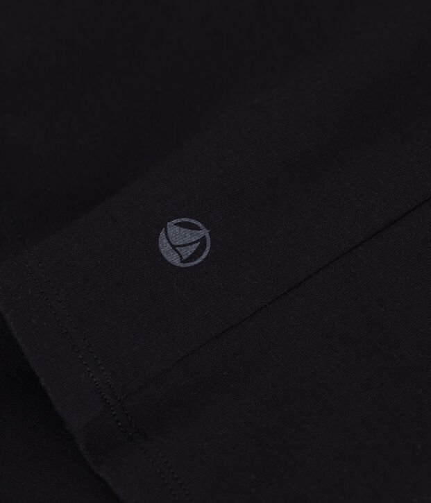 Le Droit, effen katoenen T-shirt voor dames zwart