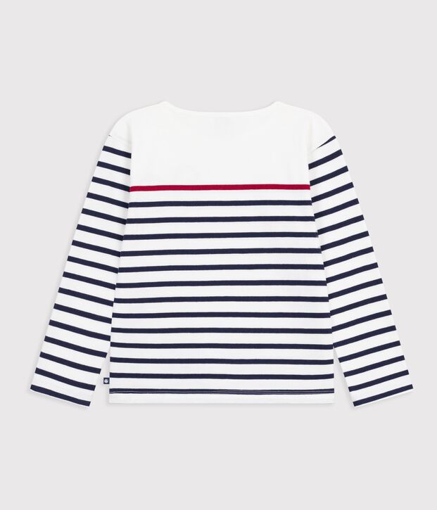 Marini&egrave;re enfant en coton blanc/multicouleur