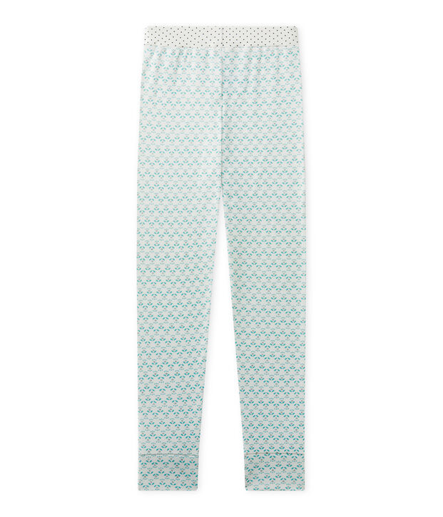 Mix & Match pyjamabroek voor meisjes wit/groen/multicouleur