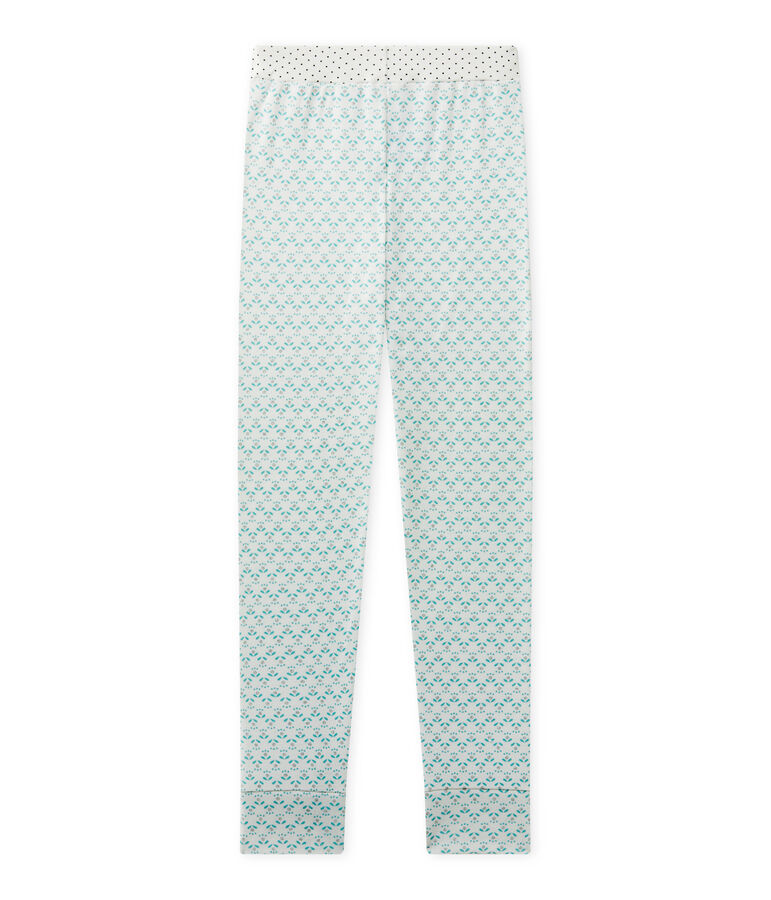 Bas de pyjama fille Mix & Match blanc/vert/multicouleur