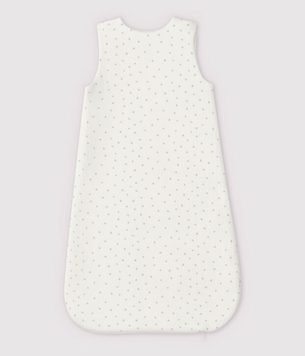Gigoteuse blanche b&eacute;b&eacute; en tubique en coton biologique blanc/multicouleur