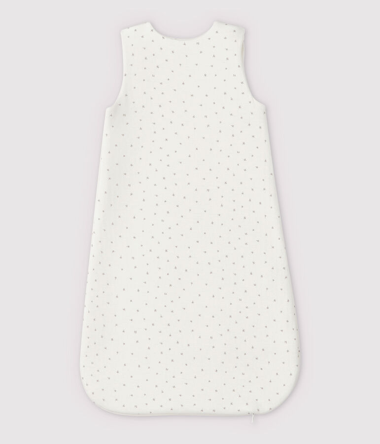 Gigoteuse blanche b&eacute;b&eacute; en tubique en coton biologique blanc MARSHMALLOW/blanc MULTICO