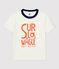 T-shirt manches courtes en coton enfant garçon blanc MARSHMALLOW