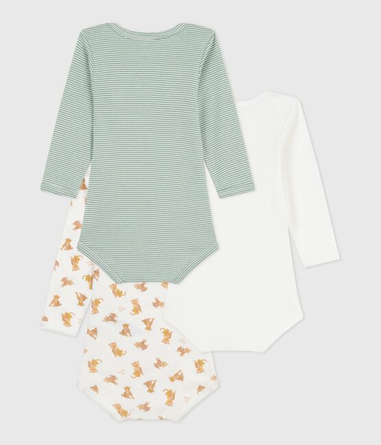 Setje van katoenen body's met lange mouw en luipaardprint voor baby's variante 1