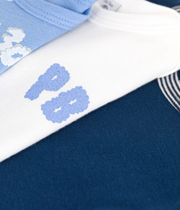 Set van 3 katoenen body's met lange mouwen voor baby's multicouleur