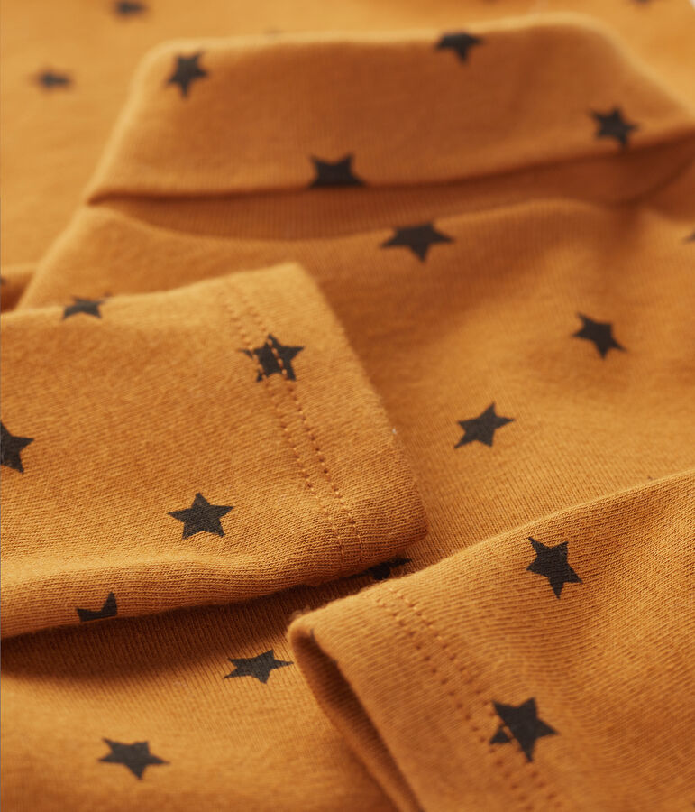 Body manches longues col roul&eacute; b&eacute;b&eacute; mixte marron/gris