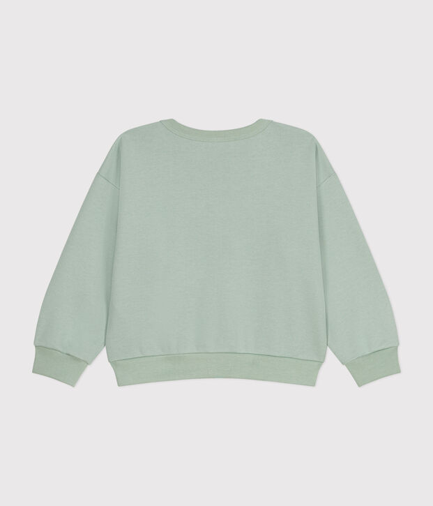 Sweater in fleece voor meisjes groen