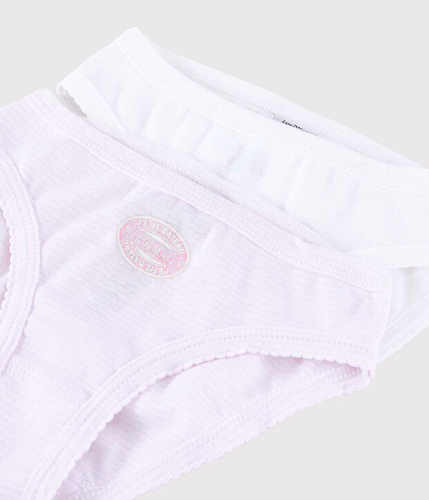 Set van 2 roze milleraies-slipjes voor van biologisch katoen multicouleur