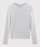 T-shirt iconique col rond Femme gris BELUGA CHINE