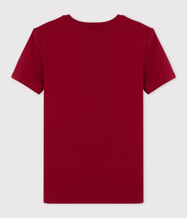 Iconisch katoenen Dames t-shirt met ronde hals rood