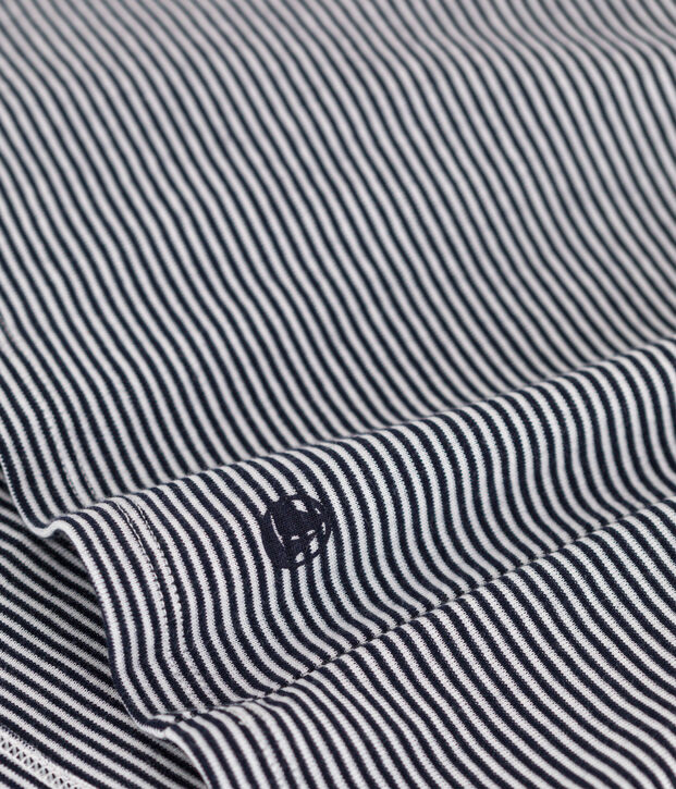 L'Iconique, gestreept T-shirt met korte mouw van ribstof voor dames blauw/wit