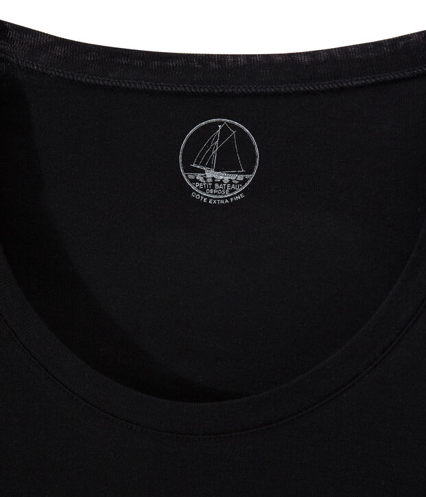 T-shirt met lange mouwen danserskraag vrouwen zwart