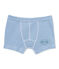 Boxershort met milleraiesstreepjes voor jongens blauw ALASKA/wit ECUME