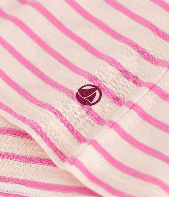 Tee-shirt rayé en jersey flammé enfant fille AVALANCHE/ SHOCKING