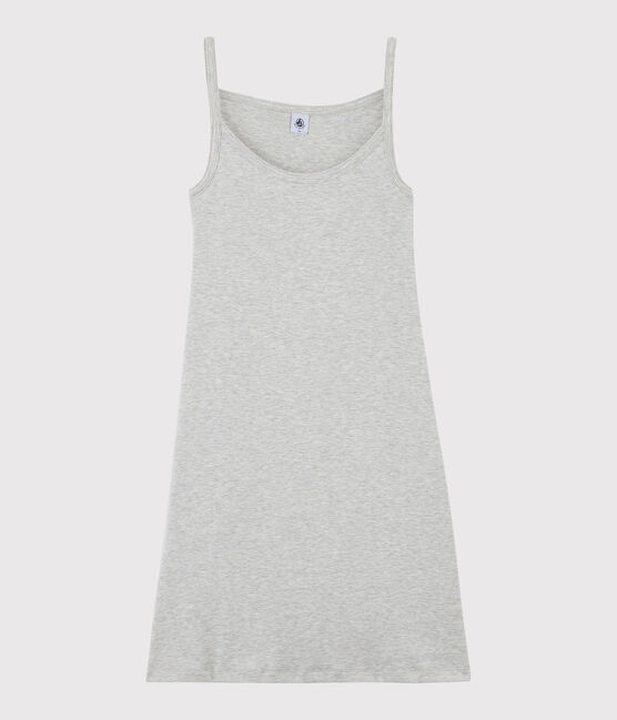 Robe à bretelles iconique en coton Femme gris BELUGA CHINE