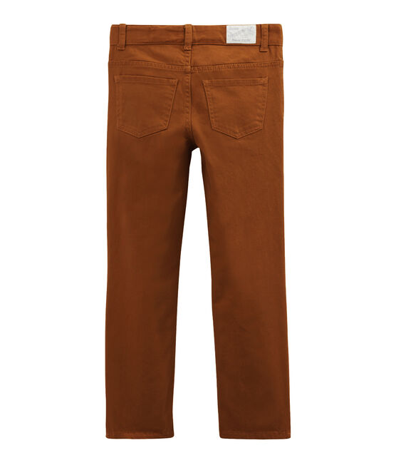 Jeansbroek voor jongens bruin BRINDILLE