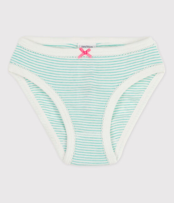 Katoenen meisjesslip wit MARSHMALLOW/groen ESPERANZA