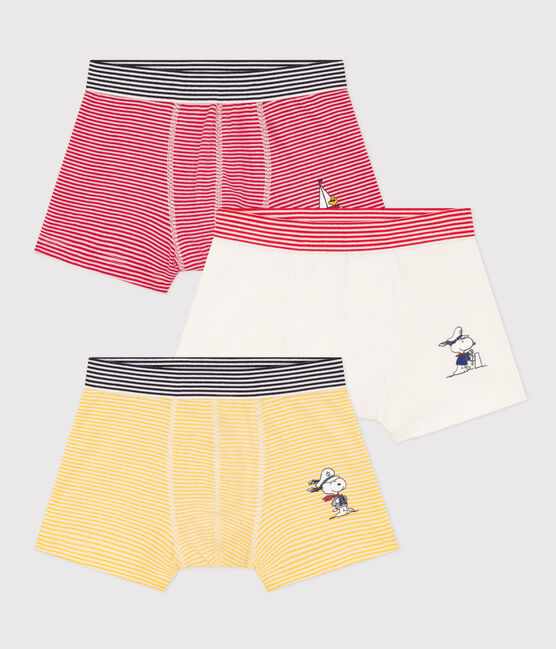 Lot de 3 boxers Petit Bateau X Snoopy en coton petit garçon variante 1