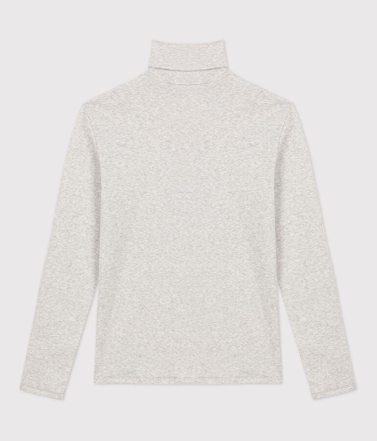 Tijdloos T-shirt met V-hals voor dames in biokatoen grijs BELUGA CHINE