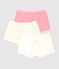 Lot de 3 shorties imprimé coeur petite fille en coton variante 1