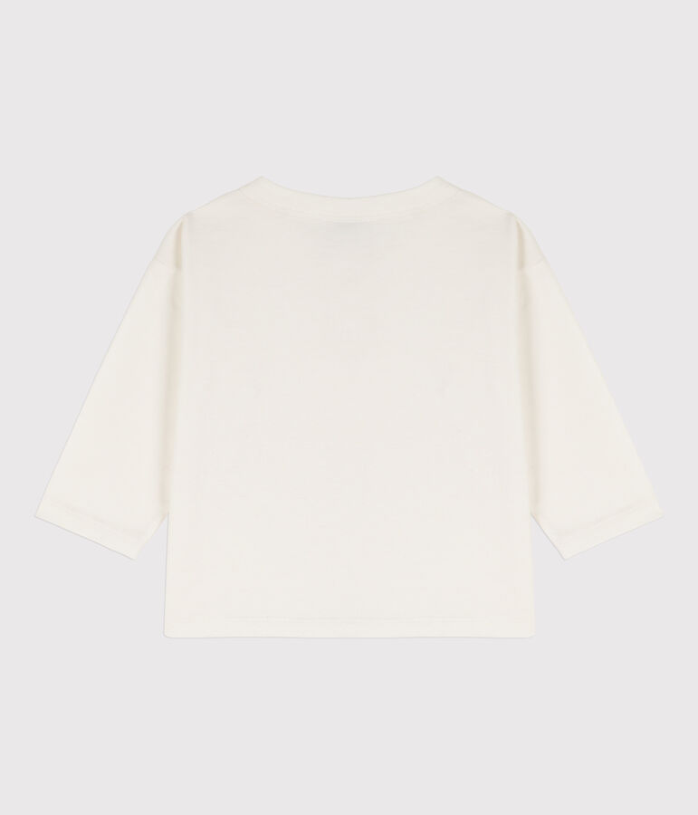 Tee-shirt manches longues b&eacute;b&eacute; en coton blanc