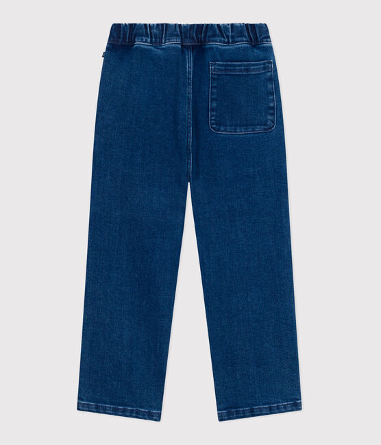 Kinderbroek van denim groen BRUT MOYEN