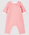 Combinaison longue bébé en tubique matelassé rose CHARME