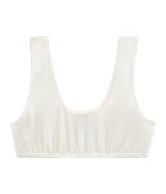 Brassière paddée fille blanc MARSHMALLOW