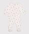 Katoenen babypyjama met bloemenprint wit MARSHMALLOW/wit MULTICO