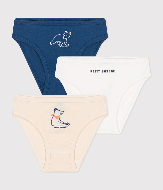 Lot de 3 culottes en coton enfant multicouleur