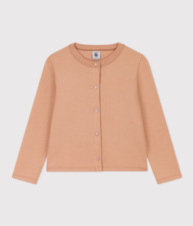 Vest voor meisjes in katoen beige