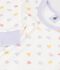 Fluwelen kinderpyjama met hartjesprint wit/multicouleur
