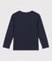 Tee-shirt manches longues en coton enfant garçon bleu RUISSEAU/ SMOKING