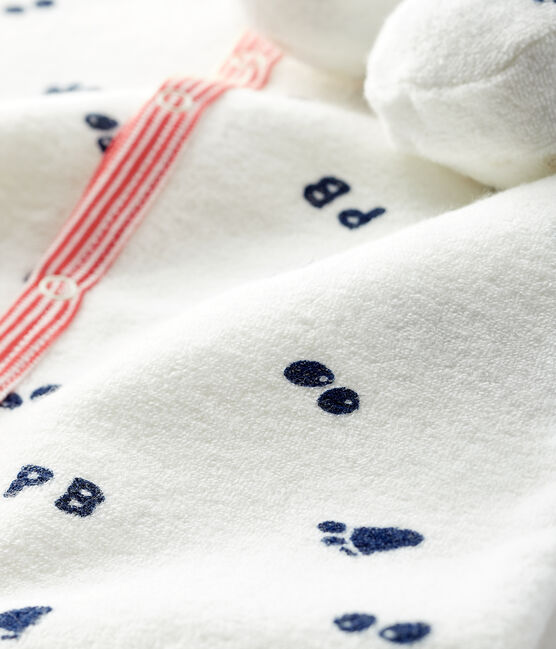 Ensemble nuit bébé en bouclette éponge blanc MARSHMALLOW/bleu MEDIEVAL