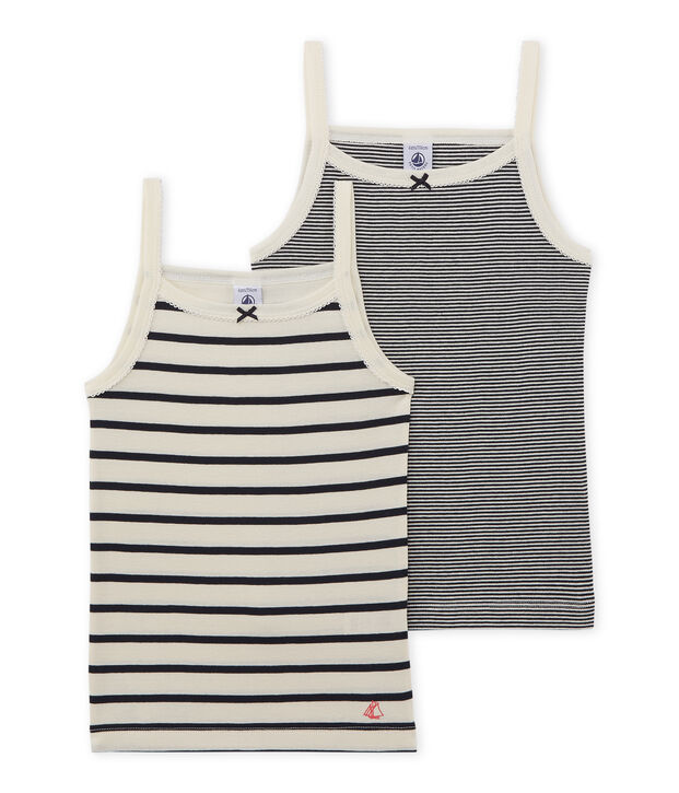 Duo de chemises &agrave; bretelles fille multicouleur