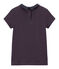Meisjes-T-shirt met claudinekraagje blauw SMOKING/rood TERKUIT