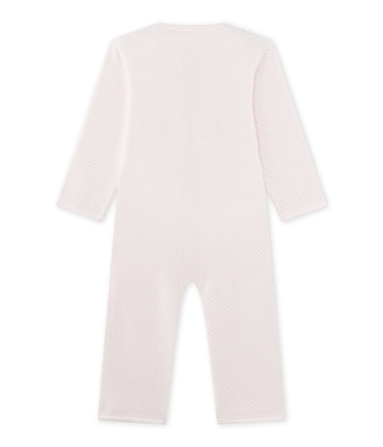 Warme meisjespyjama in fleece roze VIENNE/grijs MISTIGRI