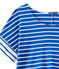 Oversized dames-T-shirt met streepjes blauw PERSE/wit MARSHMALLOW