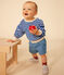 Sweatshirt  in badstof voor baby's blauw SURF/ AVALANCHE